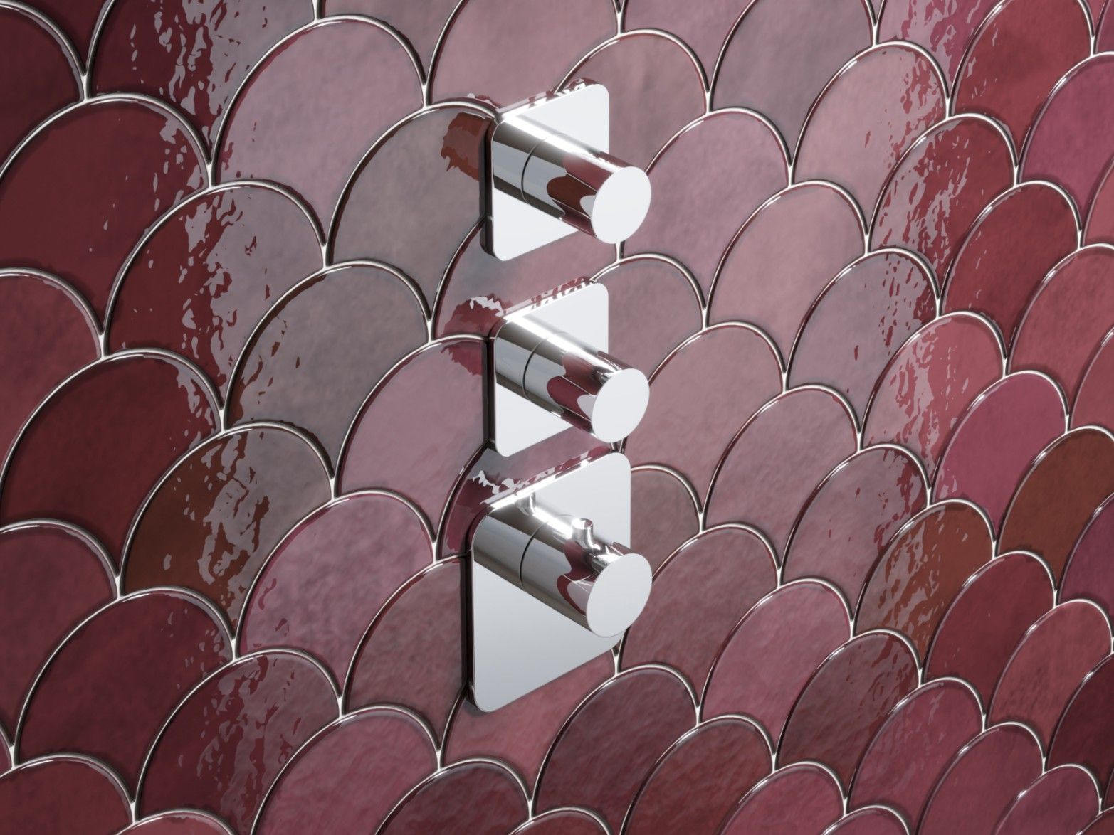 Встраиваемый термостатический смеситель для душа с 3 отверстиями Hotbath Gal ARCH-00046141 - Вид №1