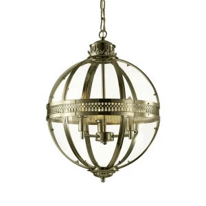 Подвесной светильник Residential 3 ant.brass от Delight Collection KM0115P-3S antique brass DELIGHT COLLECTION ДИЗАЙНЕРСКИЕ 243641 Прозрачный;латунь