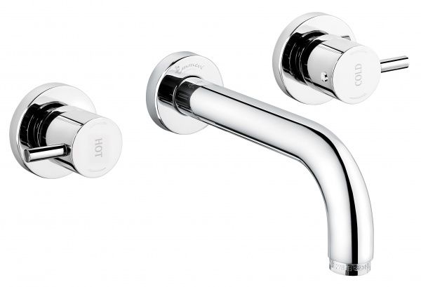 45155CR Emmevi Piper, встраиваемый в стену смеситель на 3 отверстия для раковины, цвет хром