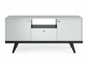 Тумба под телевизор с ящиком серая с черными ножками Thimon v2 THE IDEA  210267 Серый