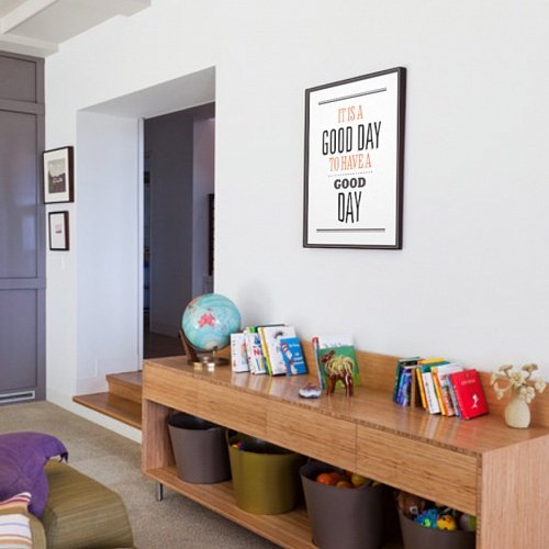Постер It`s a good day HAPPY STATION ДИЗАЙНЕРСКИЕ, НАДПИСИ 009005 Белый  - Вид №1