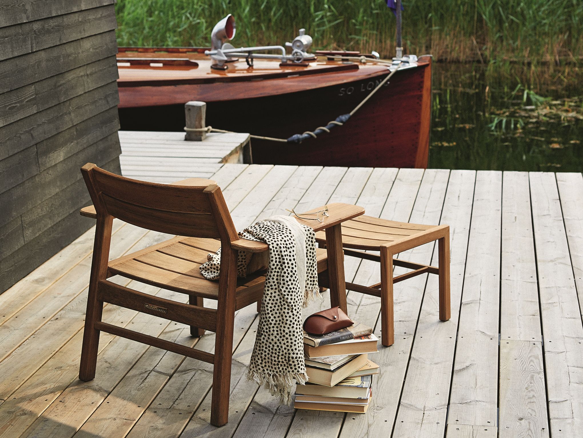 Прямоугольная подставка для ног из тикового дерева Skargaarden Djurö ARCH-00025868 - Вид №2