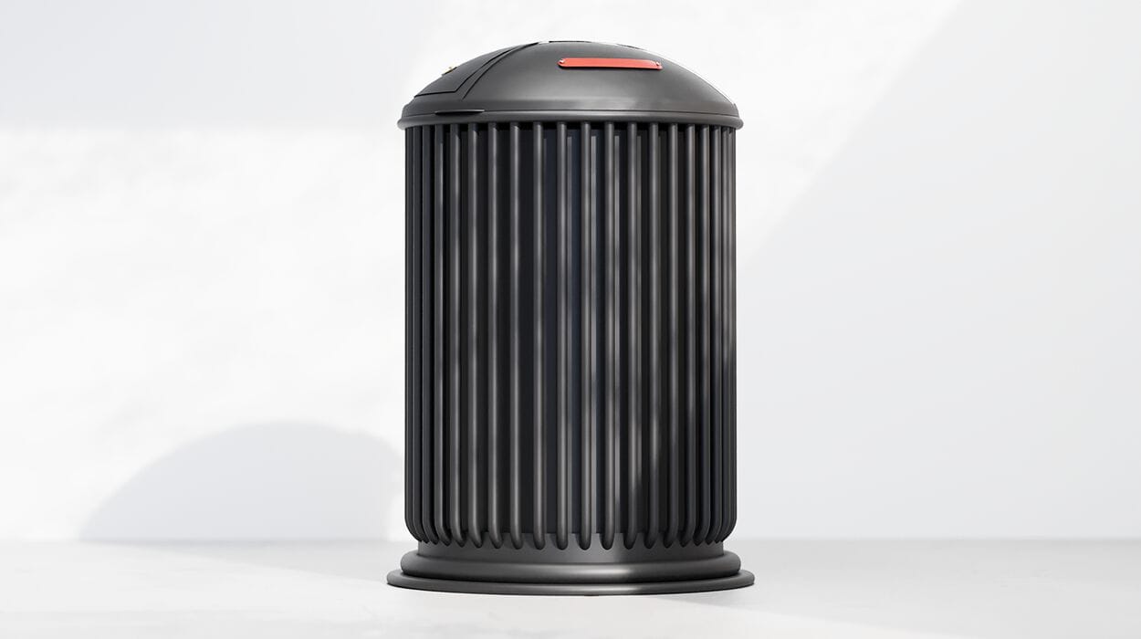 Наружная металлическая корзина для мусора с крышкой для мусора DIMCAR ARCH-00033394 - Вид №2