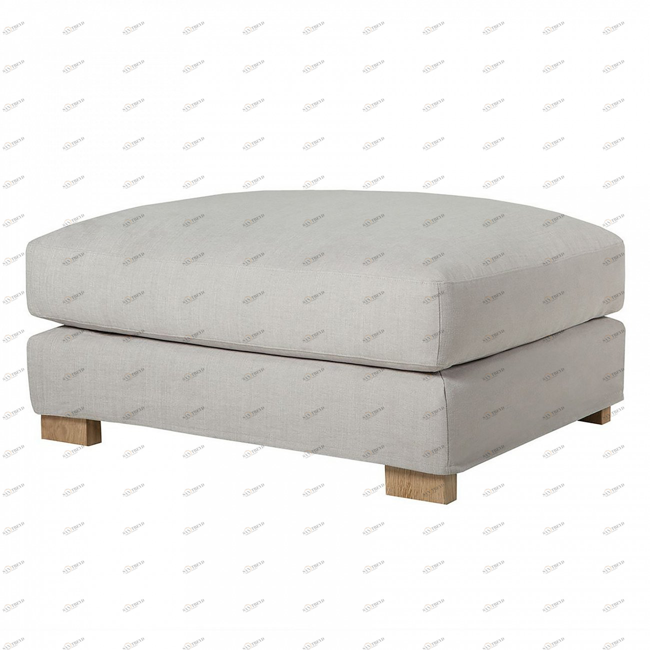 Пуфик прямоугольный 95х80 см Brandon серо-бежевый SITS BRANDON 191902 Серый 