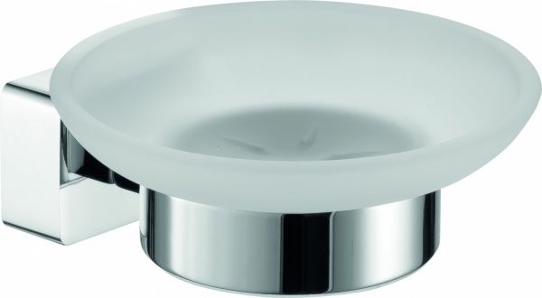 H2016/15CR Sanibano Argos, настенная стеклянная мыльница, цвет хром 