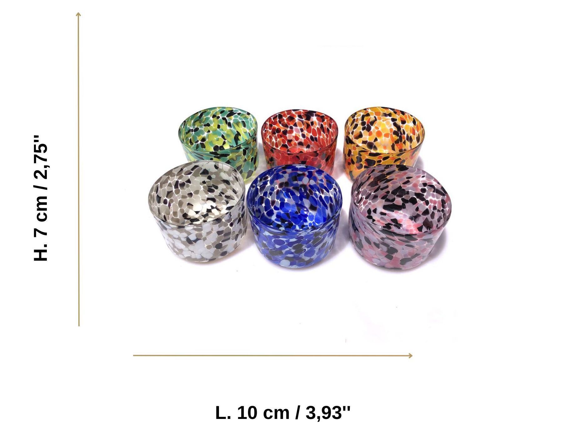 Набор из шести стаканов из муранского стекла ручной работы YourMurano готы ARCH-00009983 - Вид №6