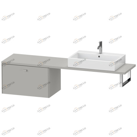 BR514300707 Brioso Шкафчик для компактной консоли Бетонно-серый матовый декор Duravit