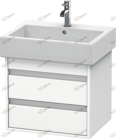 KT663601818 Ketho Тумбочка подвесная Белый матовый, декор Duravit