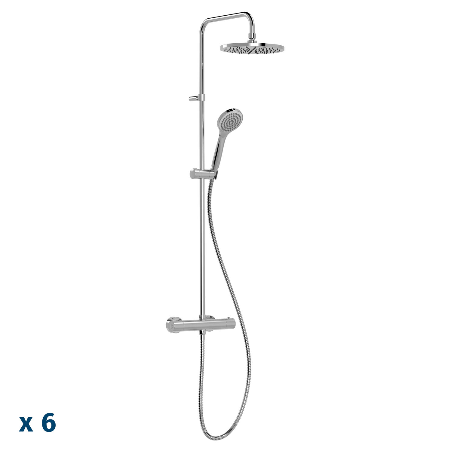 BASE PLUS 2-полосный настенный термостатический смеситель для душа-21639301P TRES