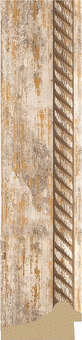 BY 7117 Зеркало в багетной раме - прованс с плетением 70 mm EVOFORM Octagon - Вид №3