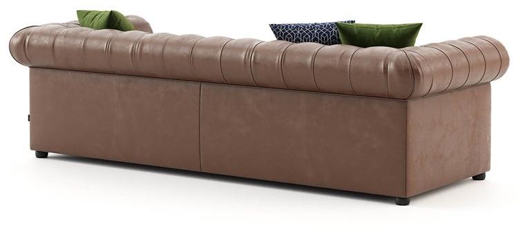 Laskasas Стеганый 3-местный кожаный диван sun-id-1503264 - Вид №2