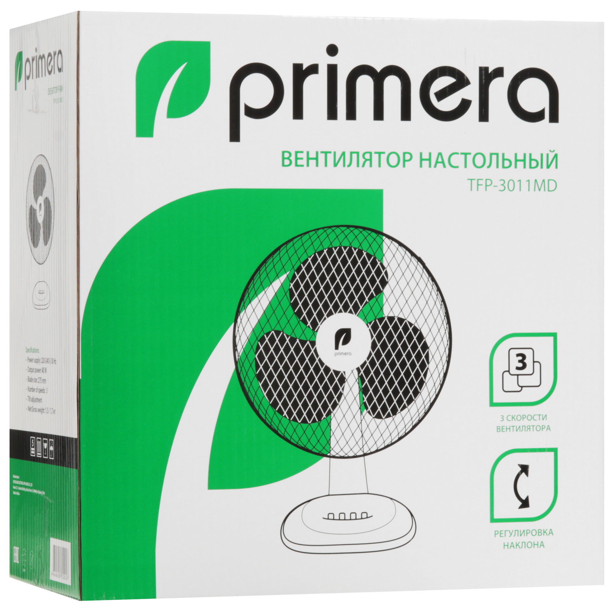 9235529 Вентилятор PRIMERA TFP-3011MD  белый STDN-0047976 - Вид №7