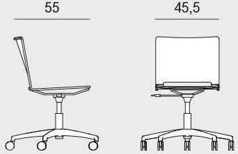 Viganò Поворотный офисный стул из пластика с 5 спицами Daisy sun-id-1456670 - Вид №2