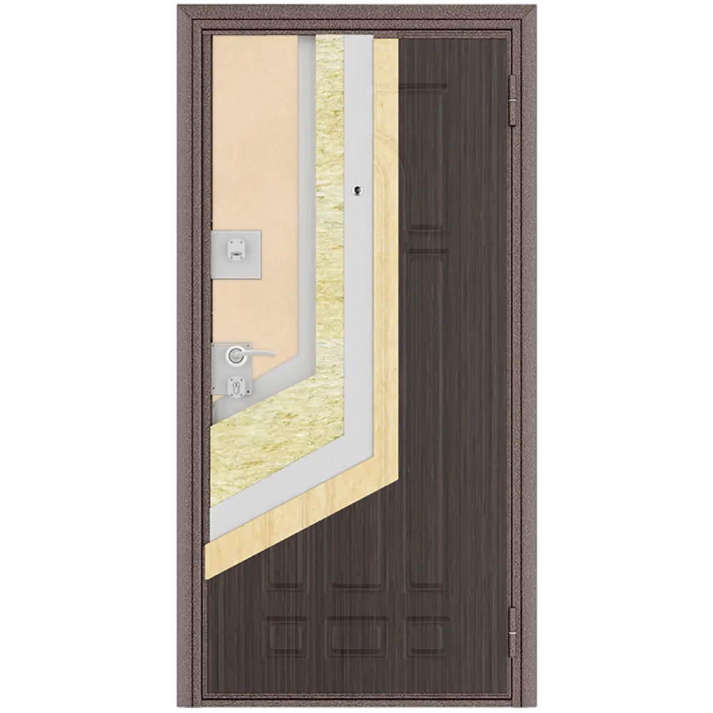 Дверь входная металлическая Оптим 88x205 см правая венге DOORHAN STLM-2209541 - Вид №6