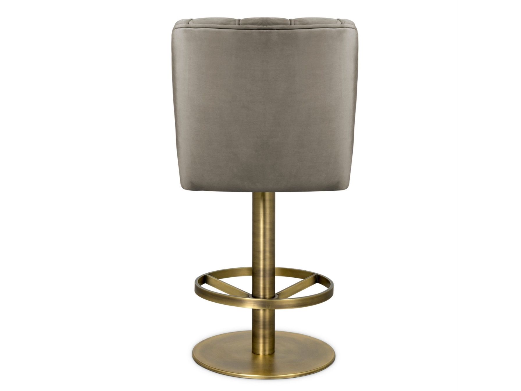 Высокий бархатный поворотный стул с подставкой для ног Brabbu DALYAN II ARCH-00102076 - Вид №2