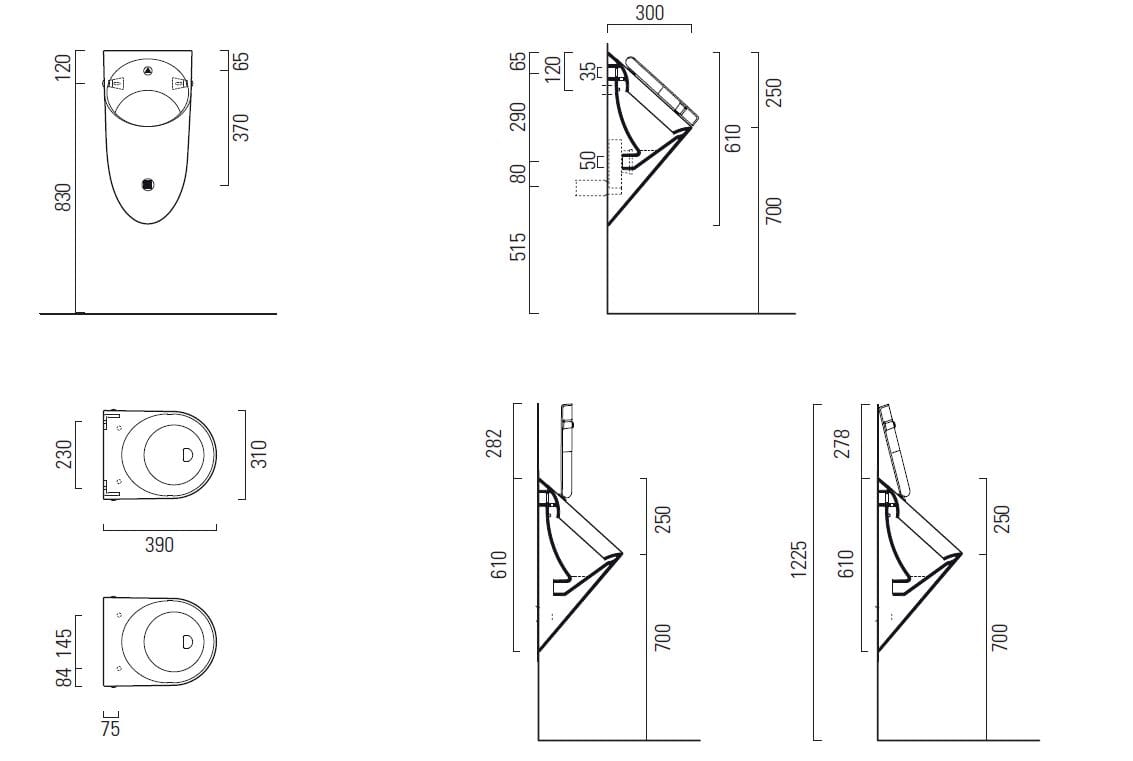 Подвесной писсуар GSI ceramica сообщество ARCH-00132026 - Вид №3