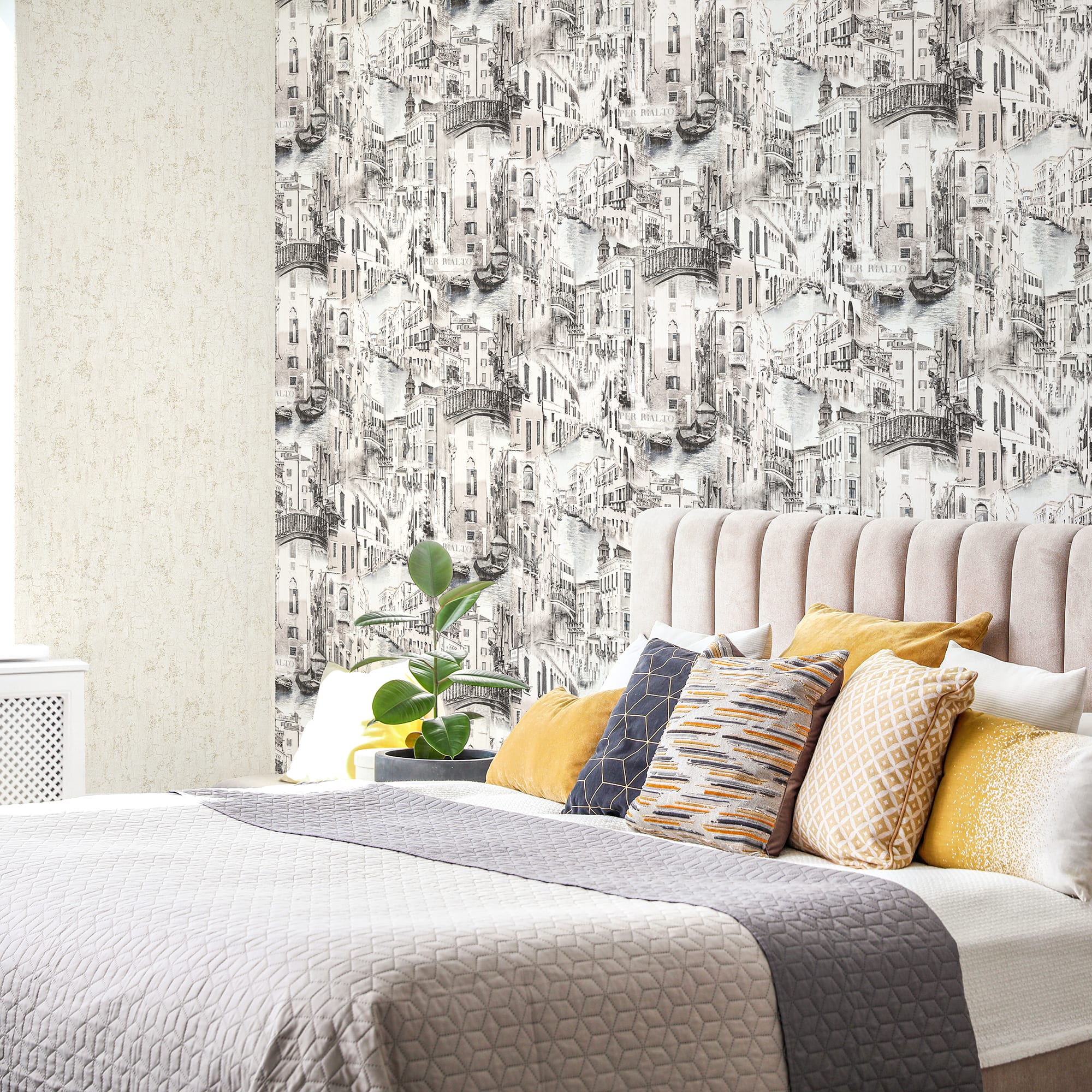 82912551 Обои флизелиновые бежевые 1.06 м PP71538-12 Lucia Santreyd - Вид №2