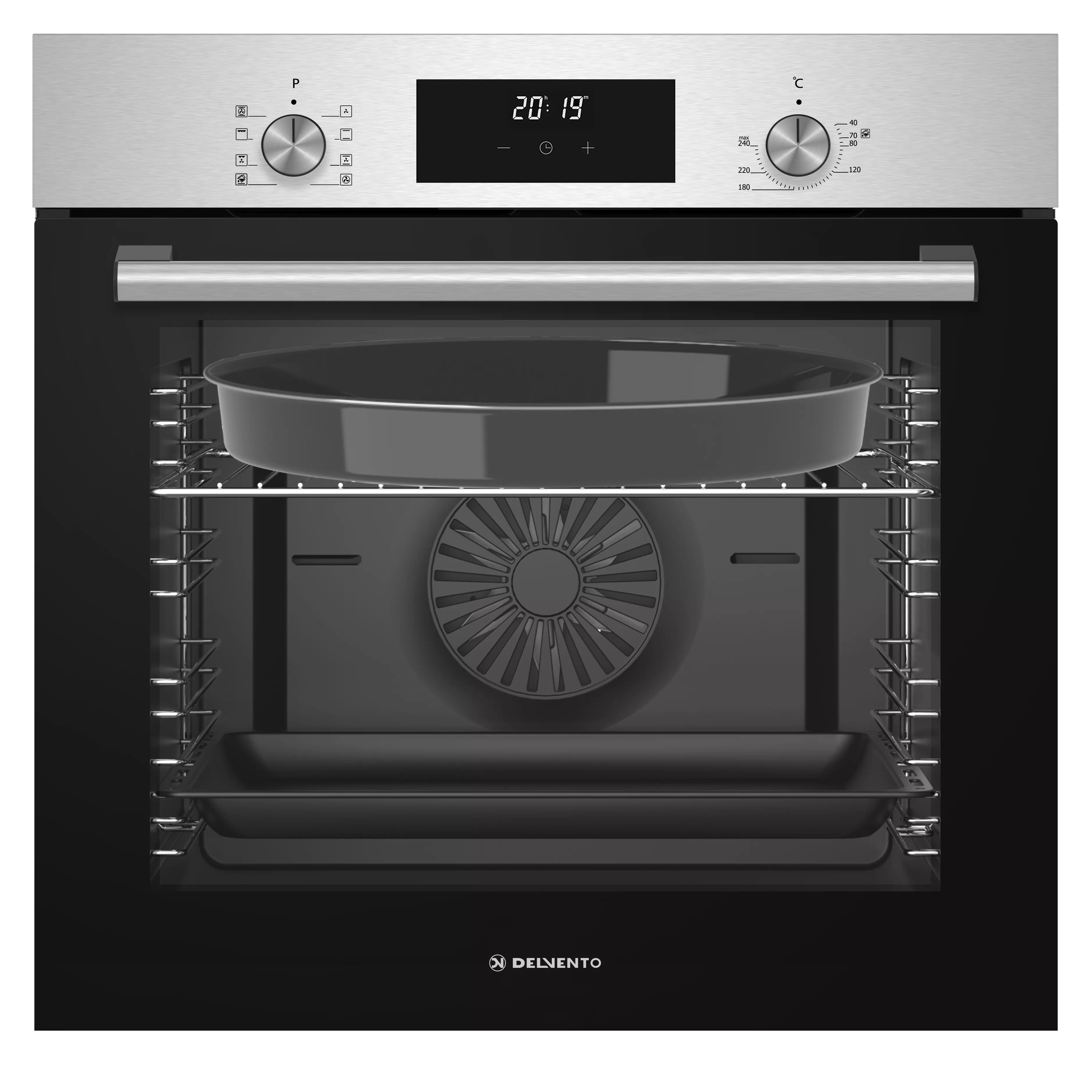 9140916 Электрический духовой шкаф Delvento V6EM68057 серебристый STDN-0054150 - Вид №1