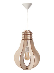 90799458 Люстра подвесная WL014-LAMP-300 NL PS1N 1 лампа 4 м² цвет натуральное дерево STLM-0387276 МЕЛОДИЯ СВЕТА
