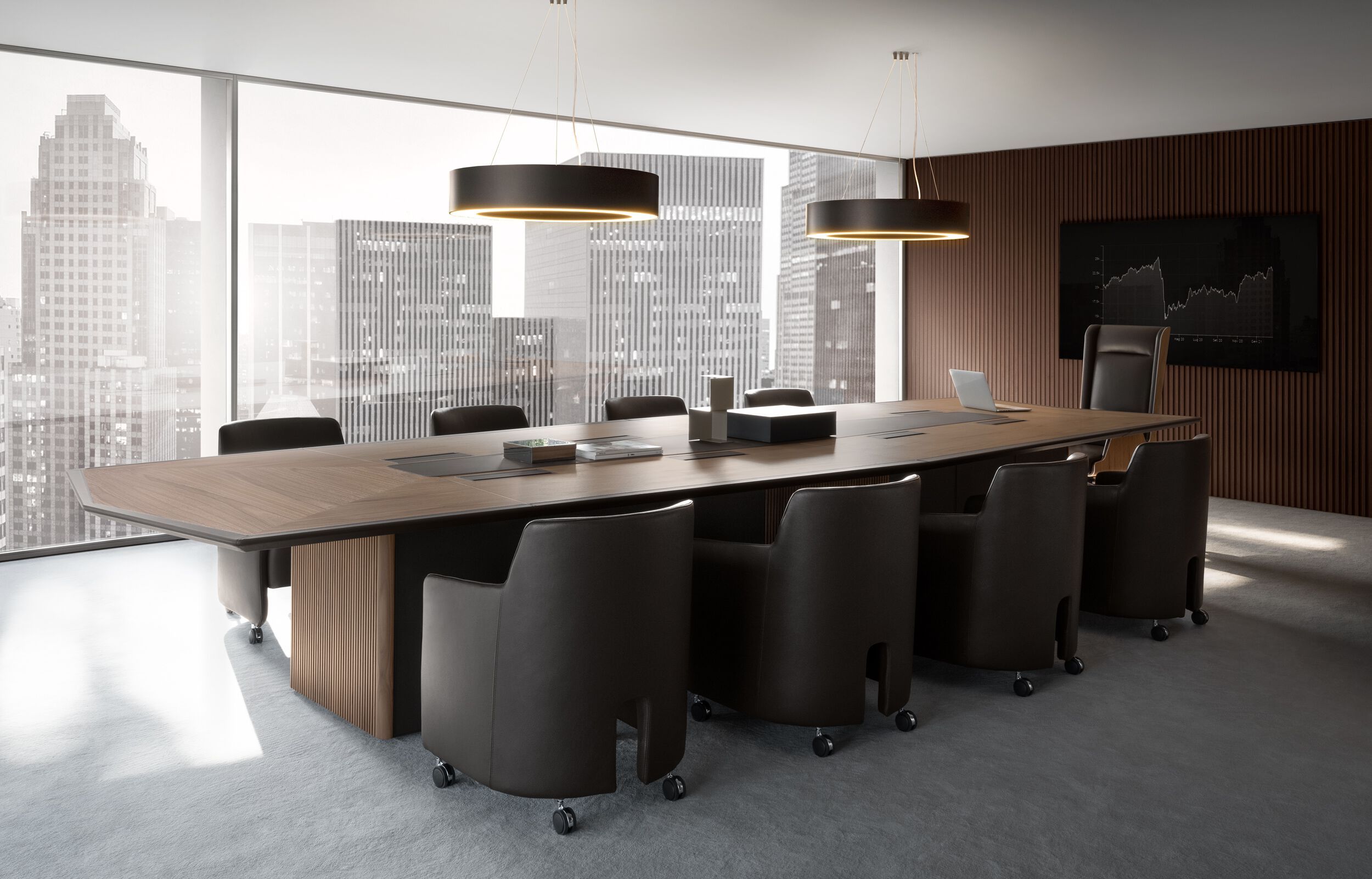 Деревянный прямоугольный стол для совещаний с системой люверсов i 4 Mariani MASTER ARCH-00109096 - Вид №3