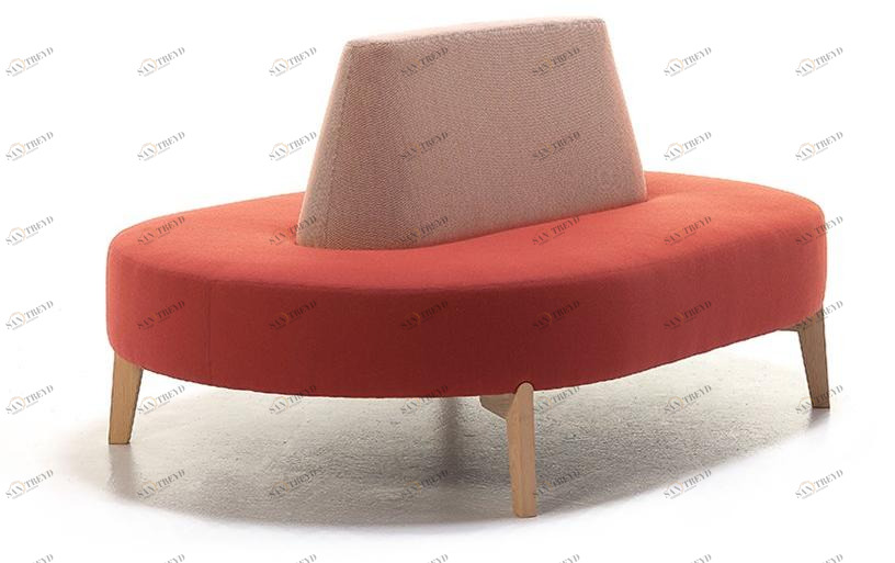 Very Wood Изогнутый диван из ткани Isola sun-id-1347117