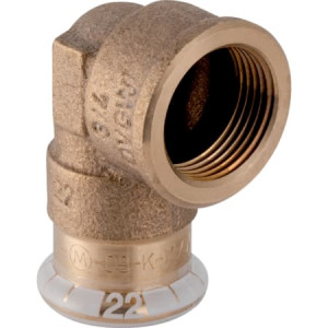 63866 Переходной угольник Geberit Mapress из меди 90°, с внутренней резьбой Geberit