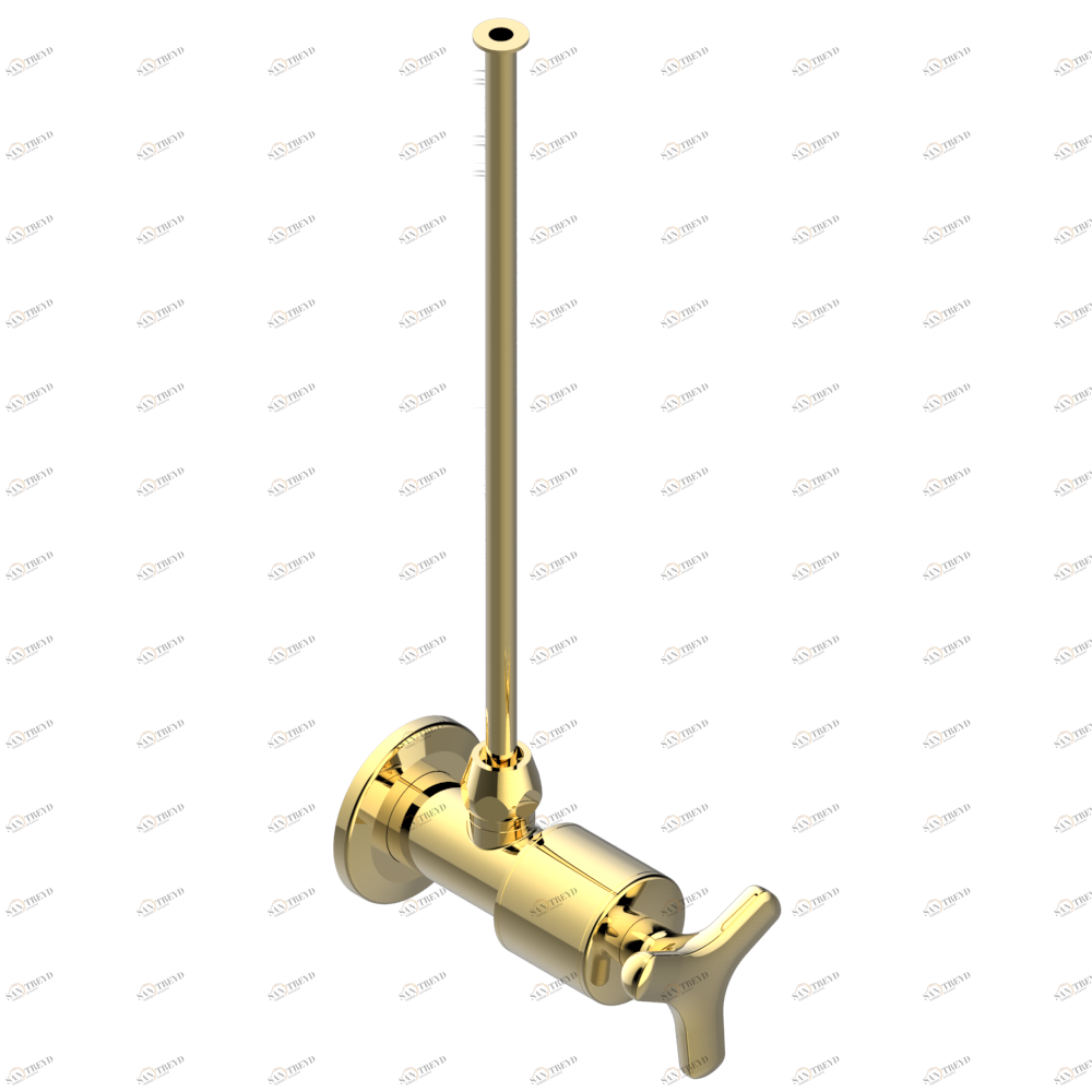 G9A-181/S Кран запорный 1/2" стильный регулируемый с 30 cм трубкой Thg-paris System métal lisse Покрытие PVD золотистый цвет G9A-181/S CAT.F