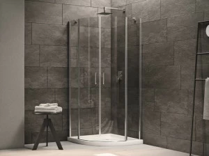 INDA® Полукруглая стеклянная душевая кабина с распашной дверцей Claire design B577…0