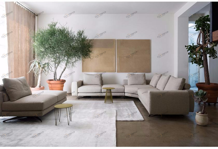 Угловой диван с тканевой обивкой Santreyd sun-id-1362658