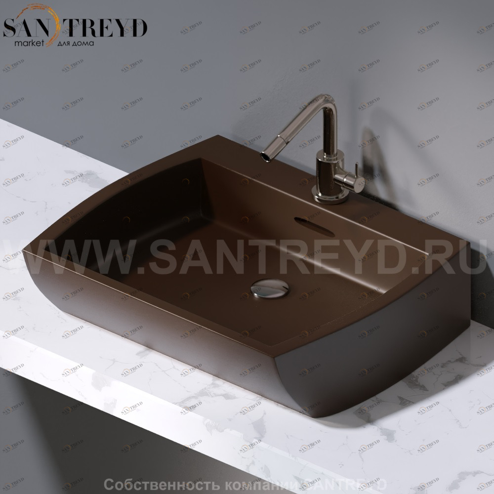 L282.107 Накладная раковина на столешницу  овальная A. e T. Italia SQUARE AeT ITALIA