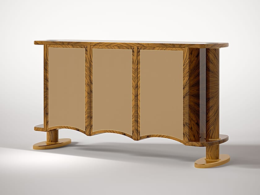 Деревянный шкаф с распашными дверями, обтянутыми кожей Roman & Co Goldstein ARCH-00085443