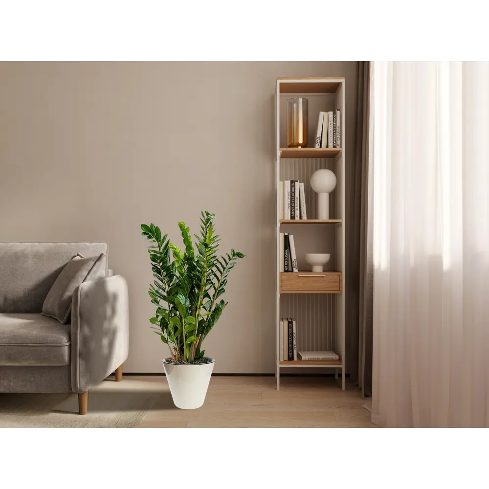 Кашпо Homver London ø23 h20.8 см v5 л пластик светло-бежевый STLM-2110719 - Вид №3