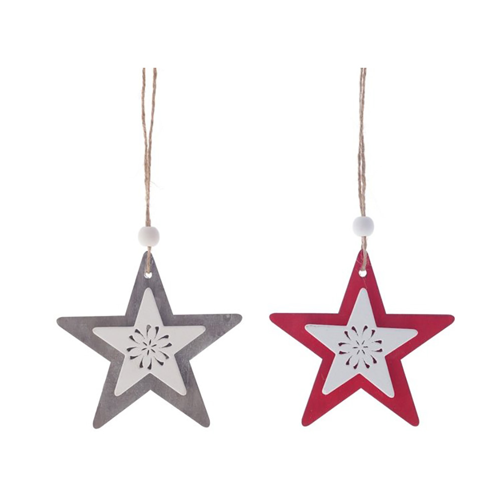 401823 Украшение новогоднее "Звезда" 10 х 0.2 х 9 см в ассортименте Santreyd 