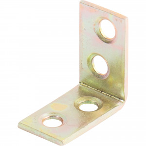 16965763 Угол соединительный мебельный 25х25х14х1,75 желтый оцинкованный