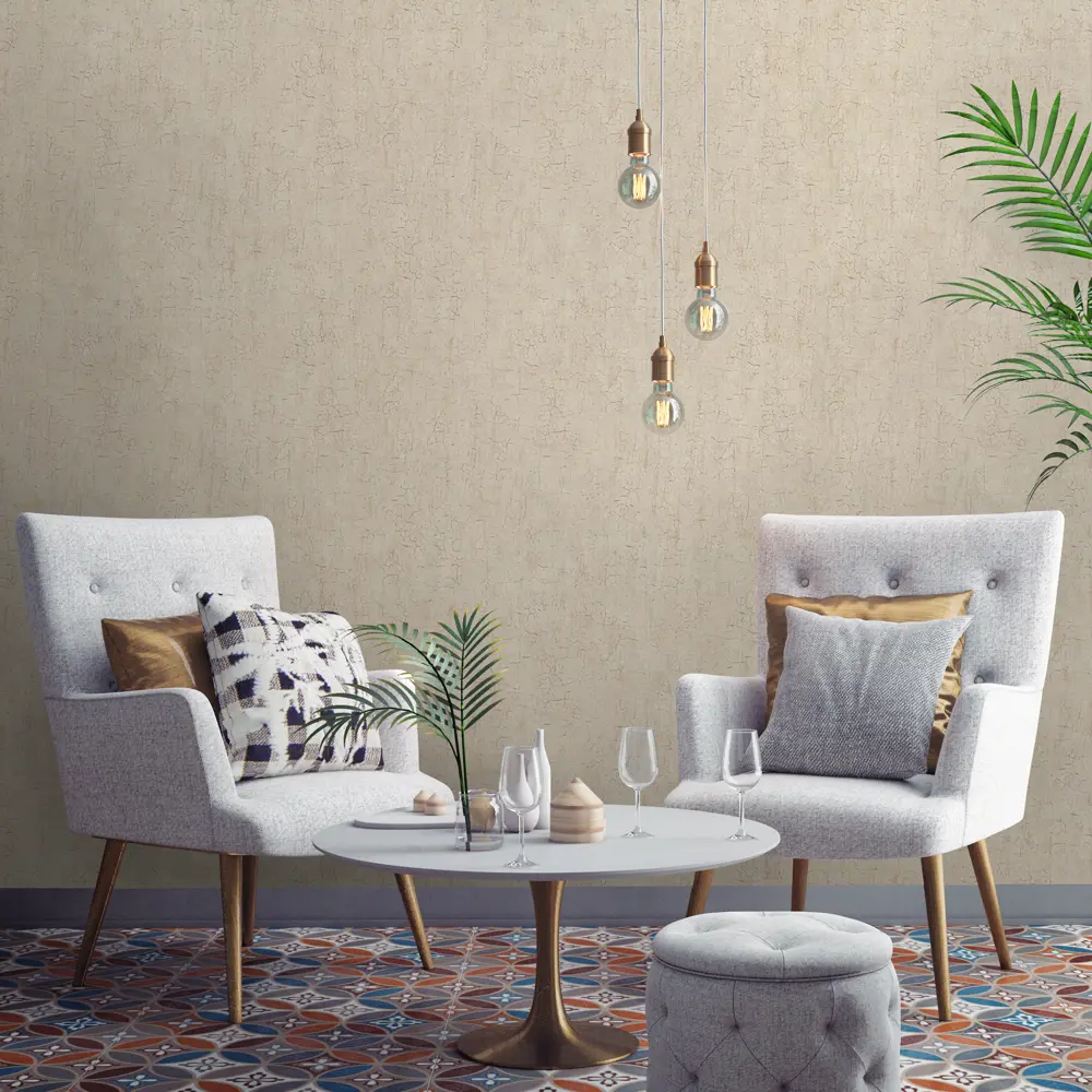 Обои флизелиновые Vog Collection Комо бежевые 1.06 м VV71735-22 STLM-2096850 - Вид №2