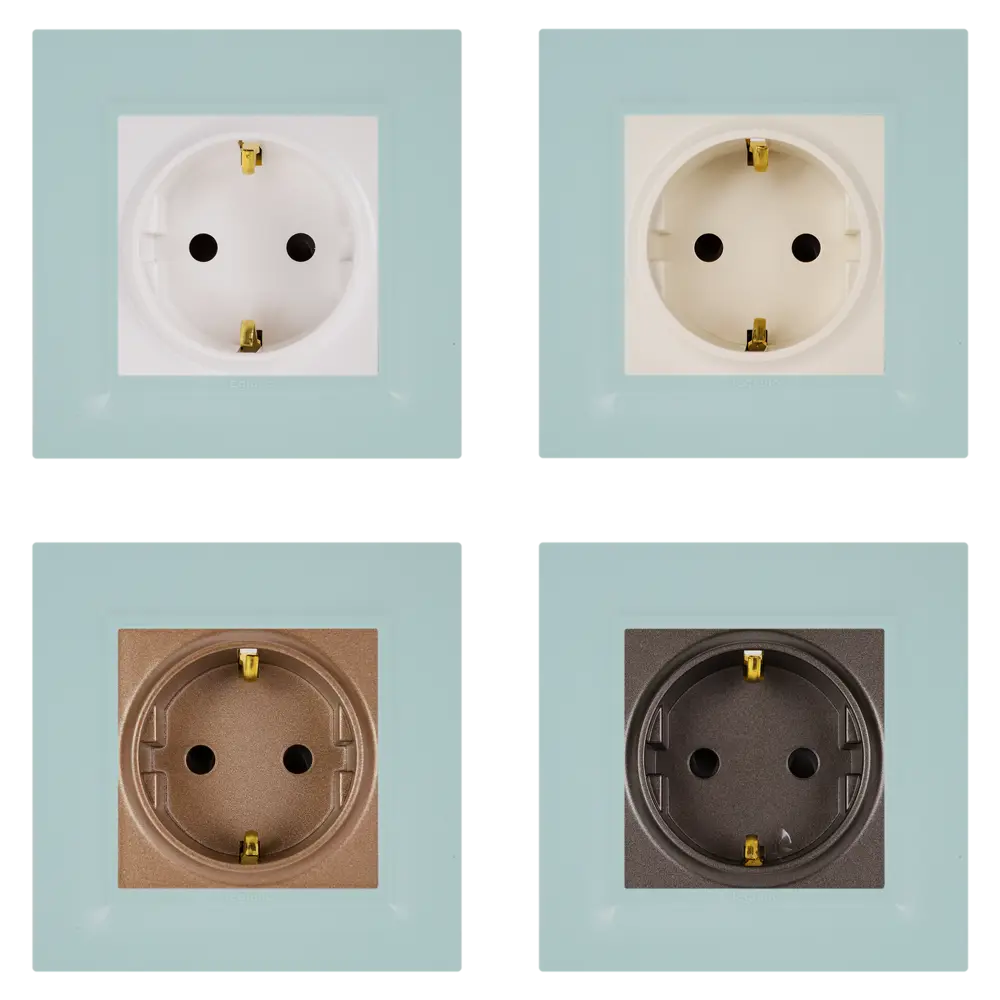 Рамка для розеток и выключателей Legrand Structura 1 пост цвет голубой 82064699 STLM-2189549 - Вид №1