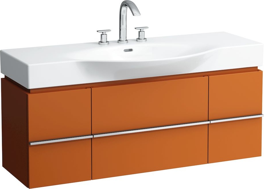 H4013020754751 Шкафчик под раковину, для раковин 811704, 812704, 2 выдвижных ящика с 2 дверцами, 2 стеклянные полки LAUFEN PRO - Вид №7