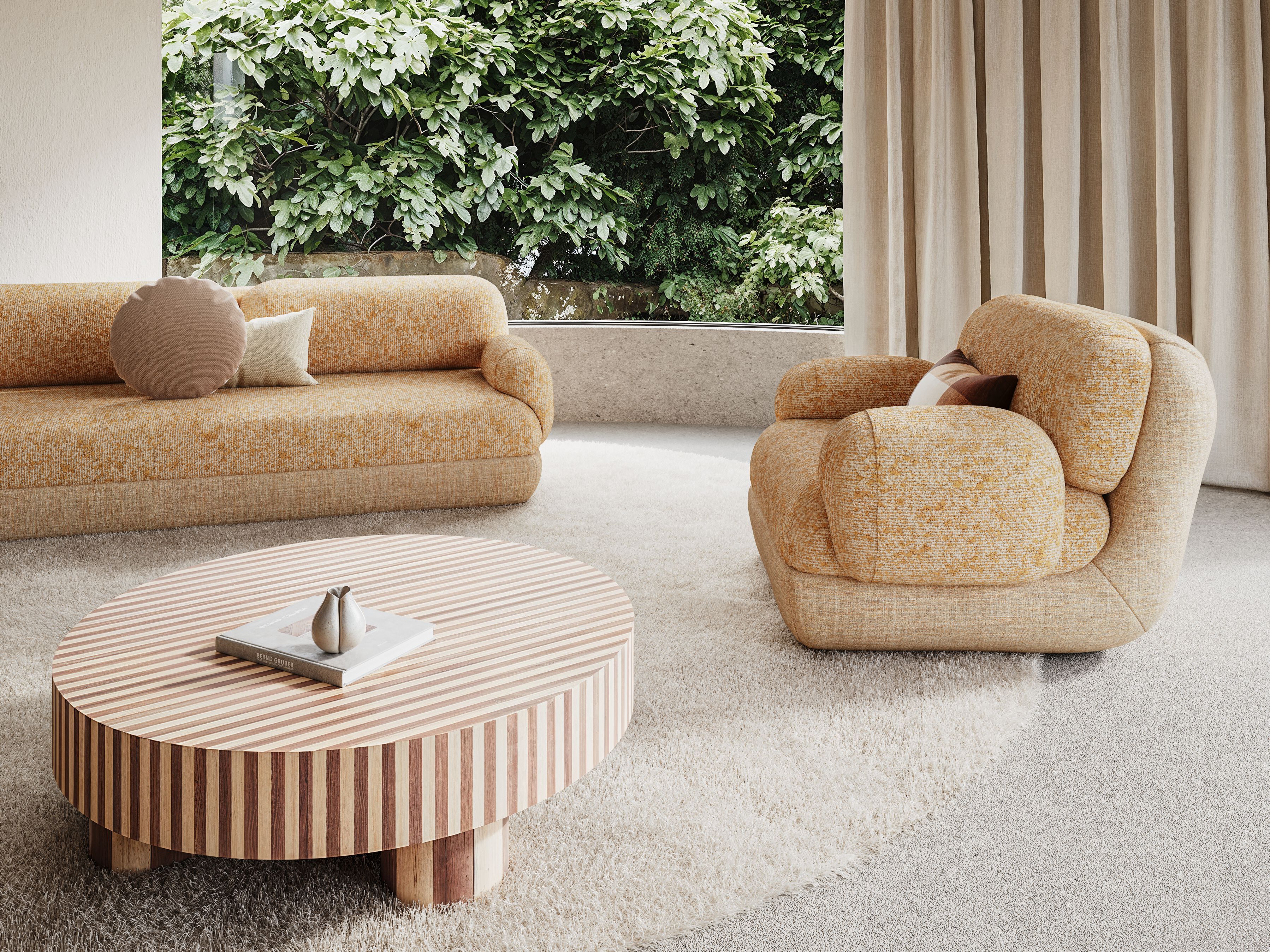 Модульный изогнутый тканевый диван с полуостровом Mambo Unlimited Ideas Mood ARCH-00107718 - Вид №9