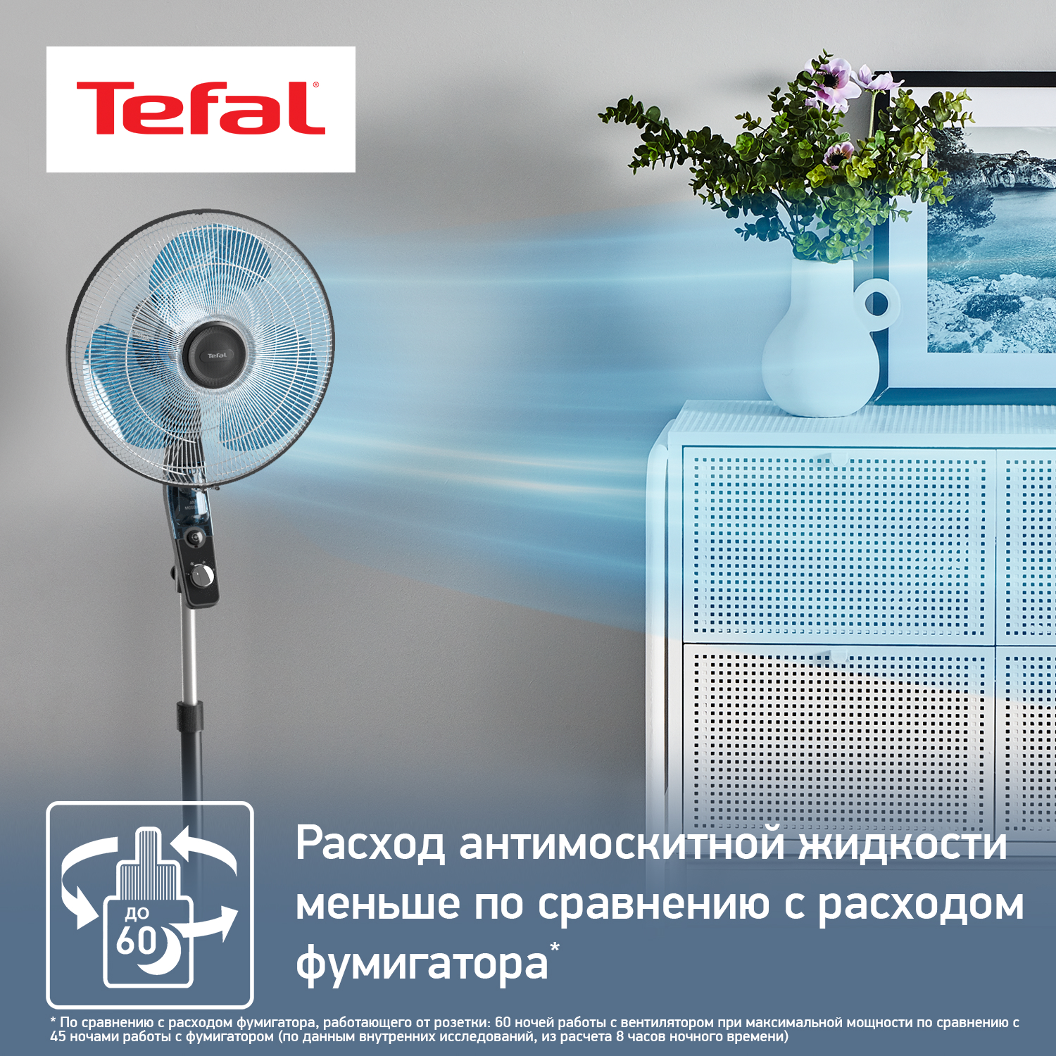 5319223 Вентилятор Tefal Essential+ Stand VF4420F0  черный STDN-0058633 - Вид №13