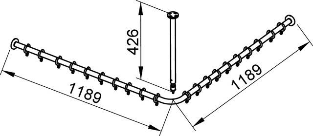 14939011200 Набор штанг для душевых занавесок KEUCO Plan - Вид №2