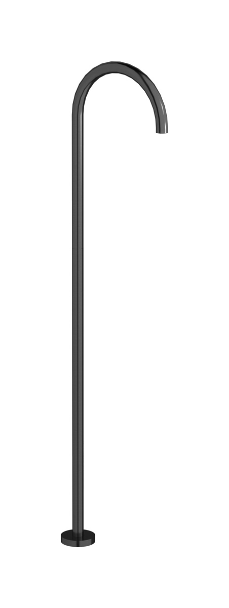 Напольный излив для раковины в комплекте с донным клапаном. WE ARE IB rx299cs Brushed Black Chrome Reflex