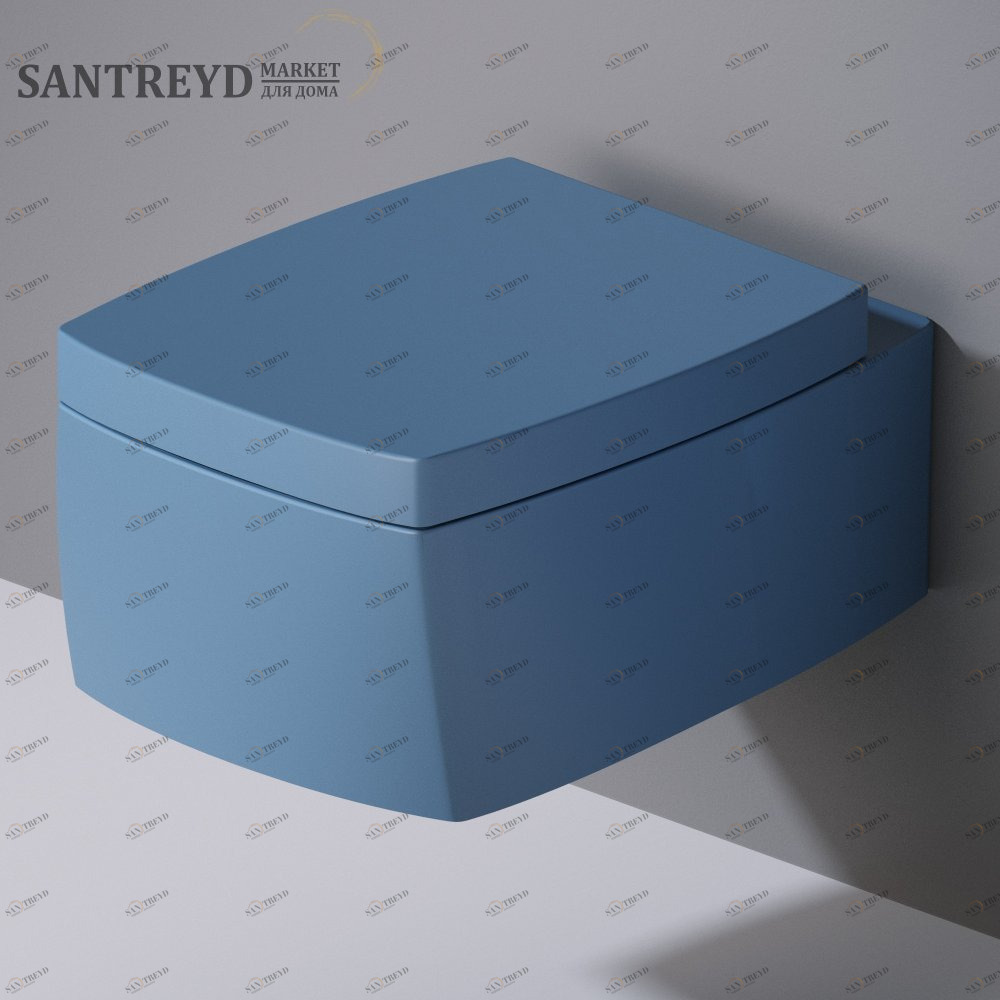 S521141 Подвесной унитаз настенный Синий A. e T. Italia SQUARE Италия AeT ITALIA