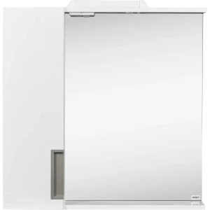 Шкаф для ванной зеркальный подвесной Vigo Венто 70x70 см цвет белый