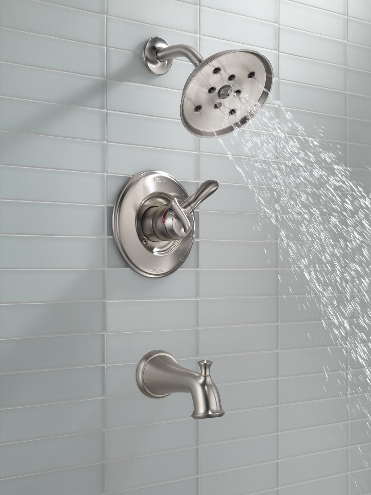 T17494-SS Monitor® 17 Series H2Okinetic® для ванны и душа Delta Faucet Linden Нержавеющая сталь  - Вид №5