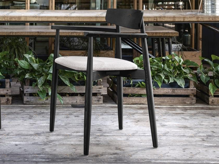 Miniforms Штабелируемый деревянный стул с подлокотниками Claretta sun-id-1481939