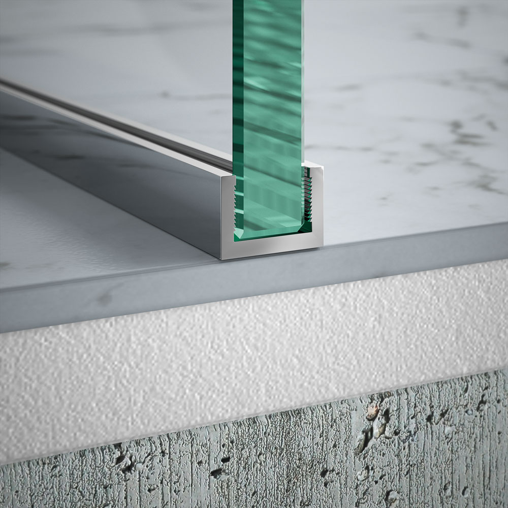 Душевая перегородка GWA1000 Merlyn Arysto Ten Хромированный  - Вид №3