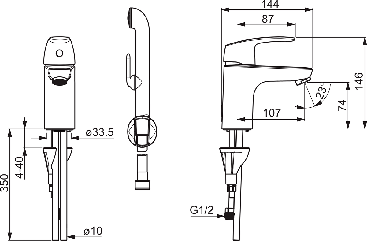 Oras 1012 Смеситель для умывальника 1012 Safira Хром  - Вид №1