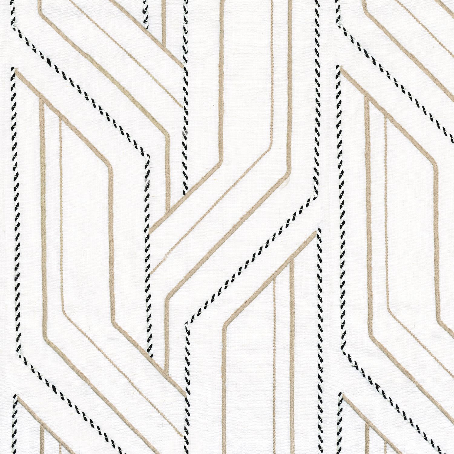 Вышитая ткань с графическим рисунком Casamance Valvidia ARCH-00087103 - Вид №5