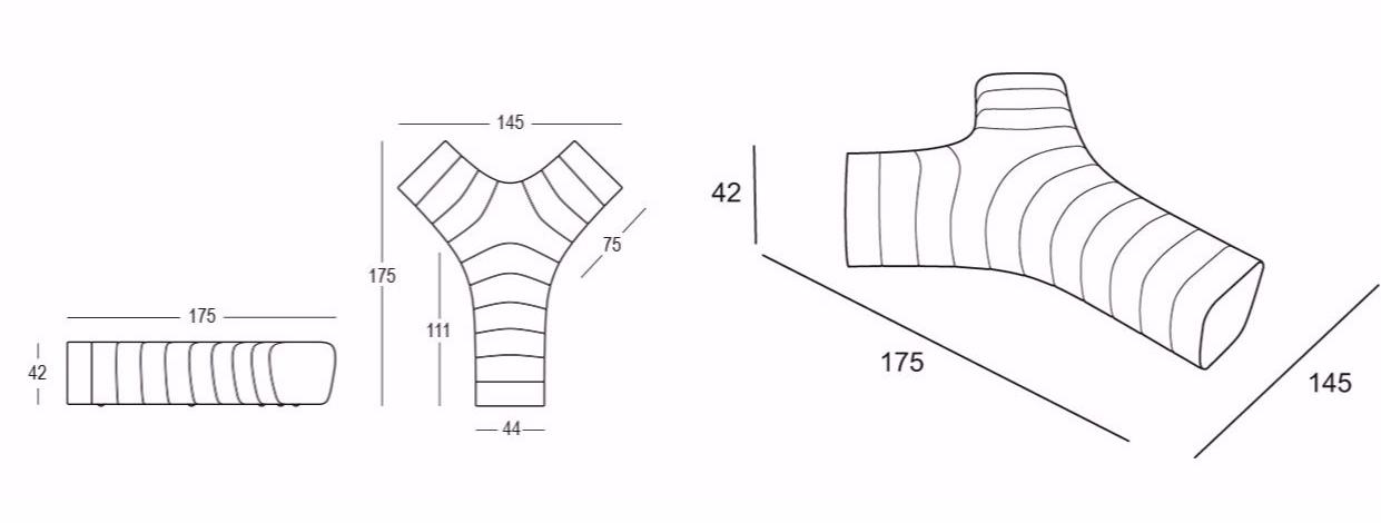 Plust Модульная скамья из полиэтилена Jetlag sun-id-1347217 - Вид №6