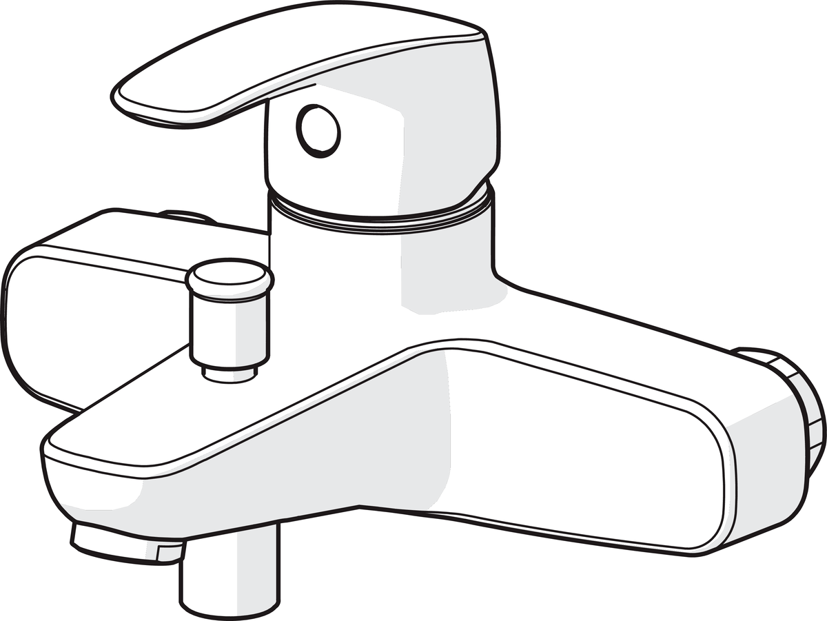 Oras 1040 Cмеситель для ванны и душа 1040 Safira Хром  - Вид №2